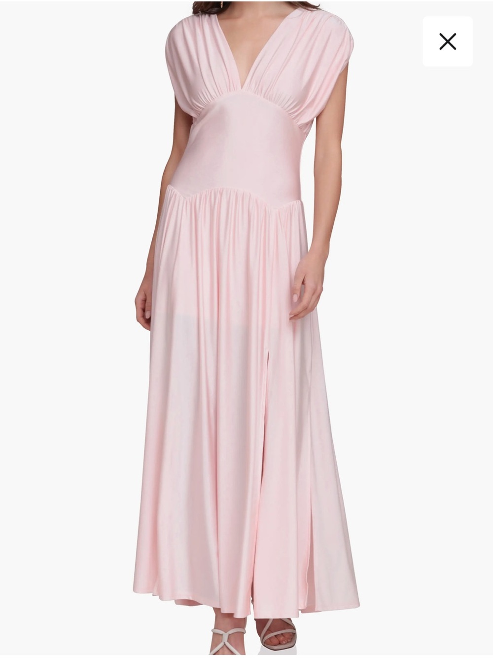 Light Pink Shirred Maxi Dress